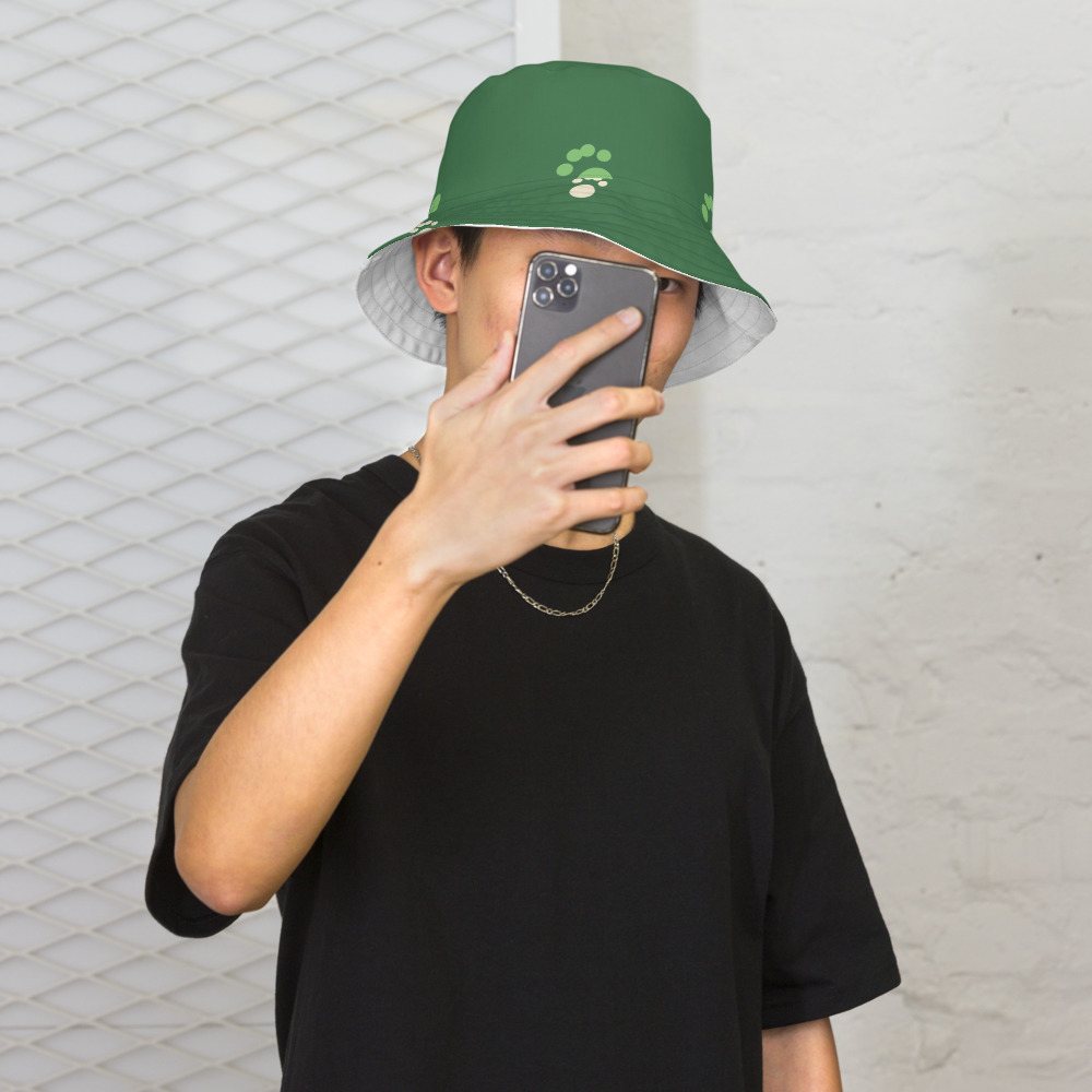 AnimalViewology Paws Bucket Hat Front Outside