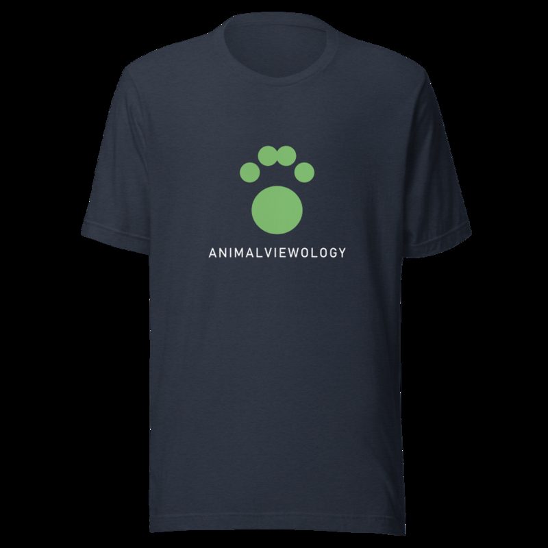 AnimalViewology Paw Tee Heather Navy