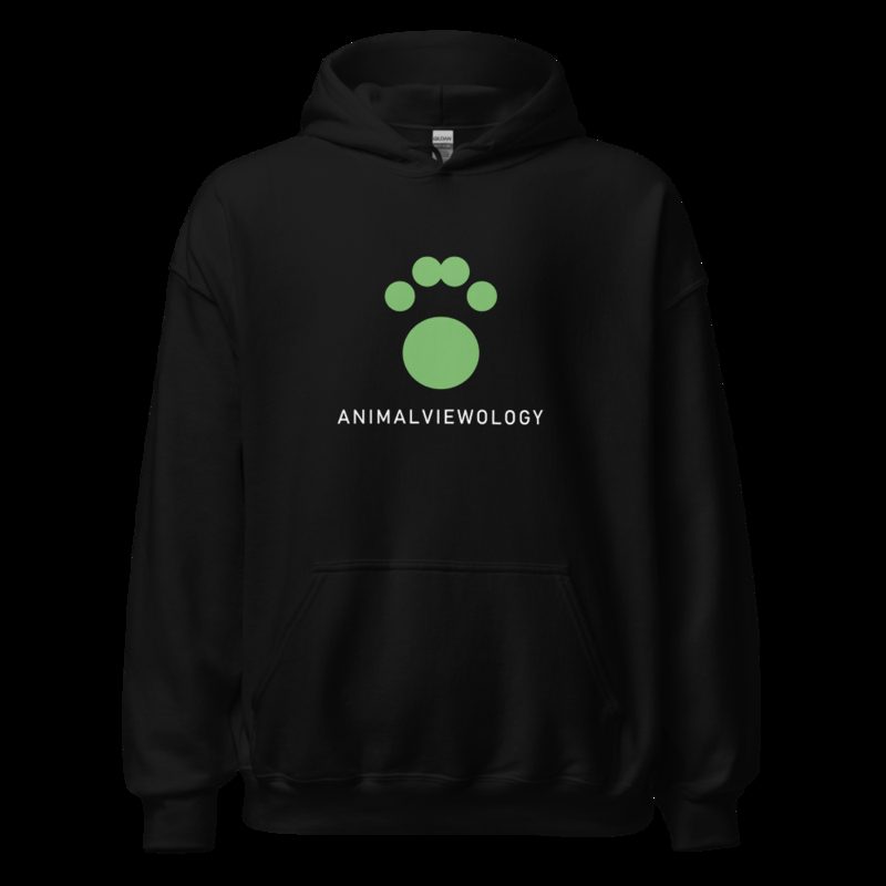 AnimalViewology Paw Hoodie Black