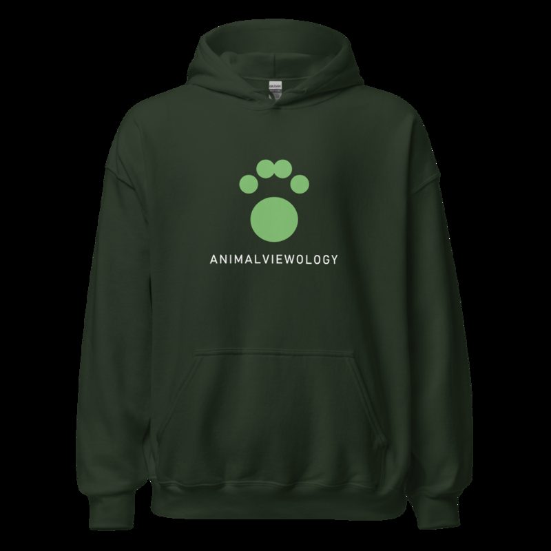 AnimalViewology Paw Hoodie Forest Green