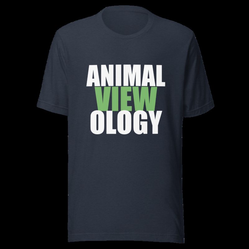 AnimalViewology Stacked Tee Heather Navy