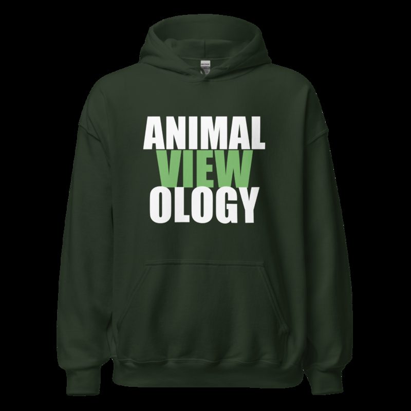 AnimalViewology Stacked Hoodie Forest Green