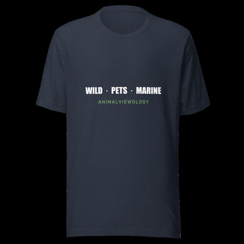 AnimalViewology Wild Pets Marine Tee Heather Navy