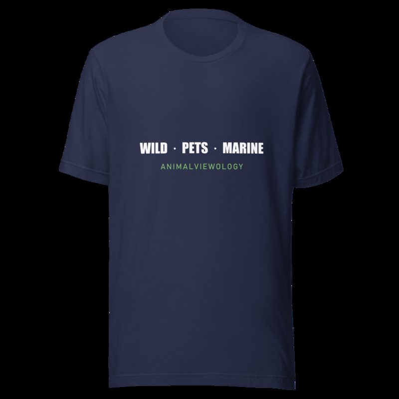 AnimalViewology Wild Pets Marine Tee Navy