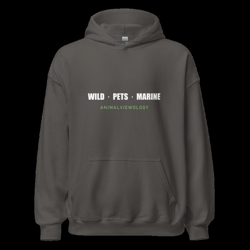 AnimalViewology Wild Pets Marine Hoodie Charcoal