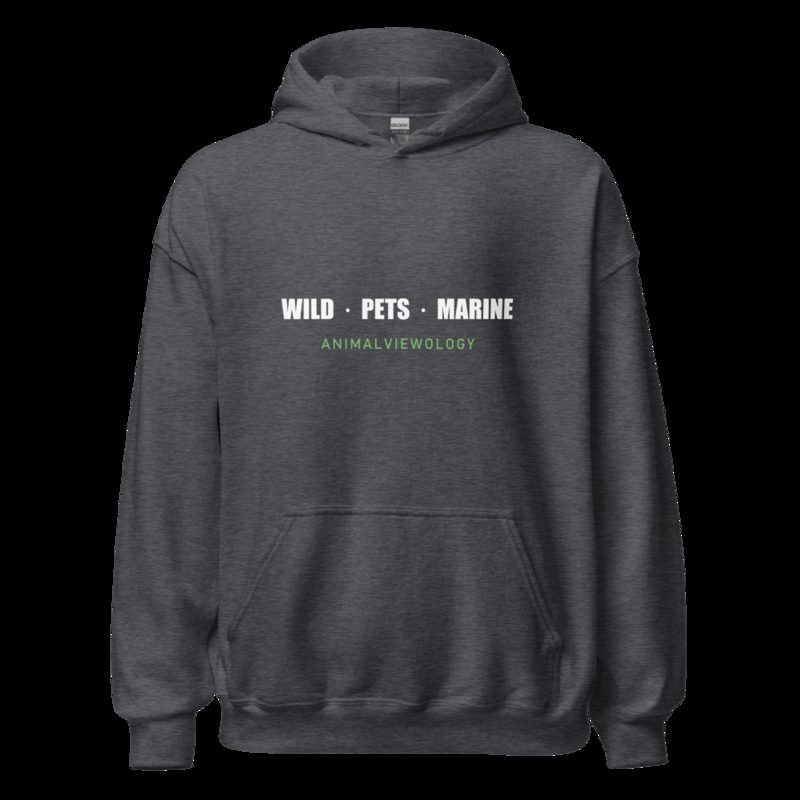 AnimalViewology Wild Pets Marine Hoodie Dark Heather