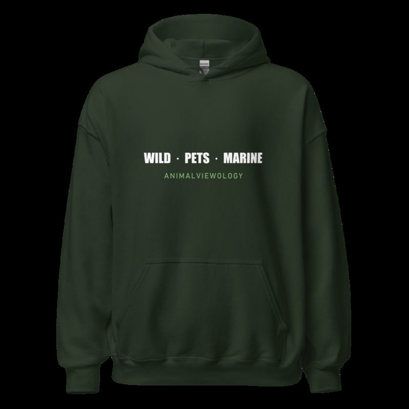 AnimalViewology Wild Pets Marine Hoodie Forest Green