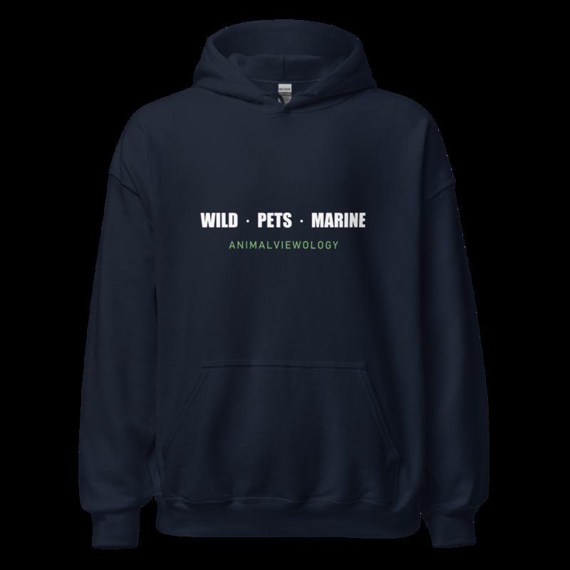 AnimalViewology Wild Pets Marine Hoodie Navy