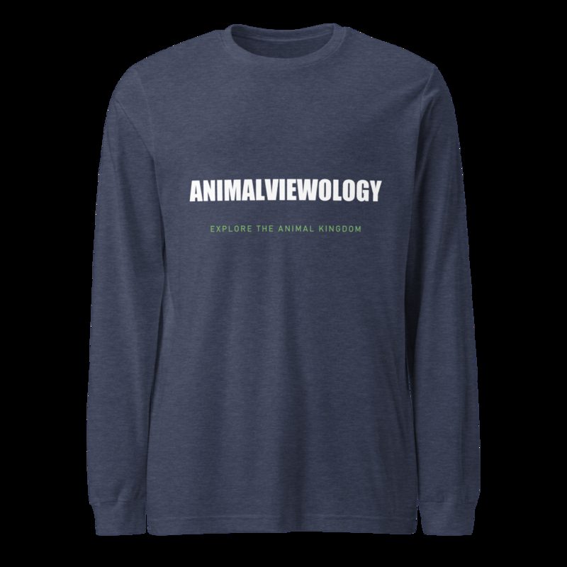 AnimalViewology Wordmark Long Sleeve Tee Heather Navy