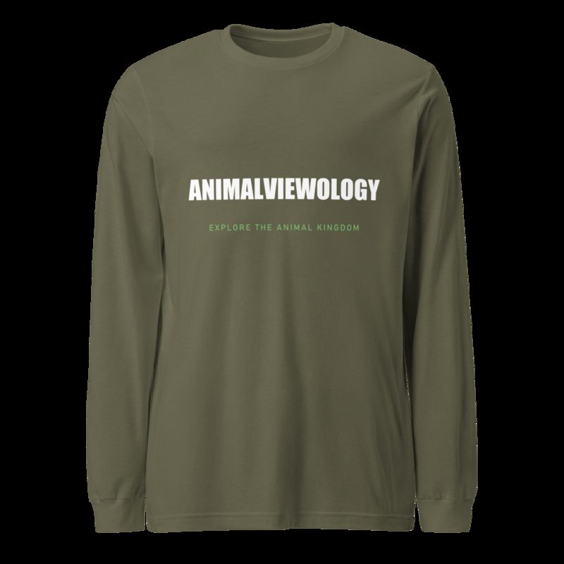 AnimalViewology Wordmark Long Sleeve Tee Military Green