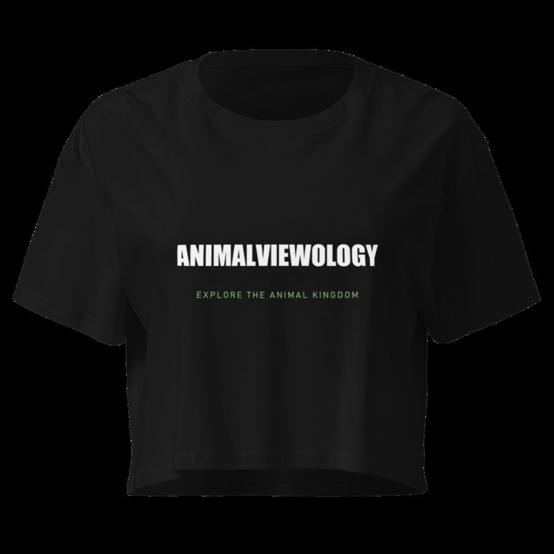 AnimalViewology Wordmark Crop Top Black