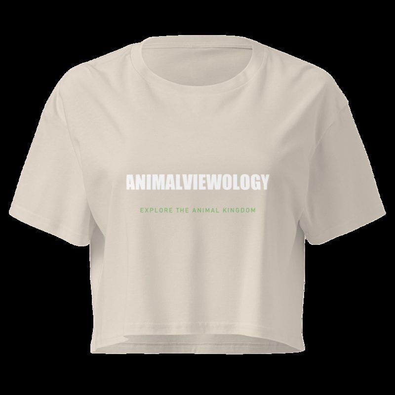 AnimalViewology Wordmark Crop Top Bone