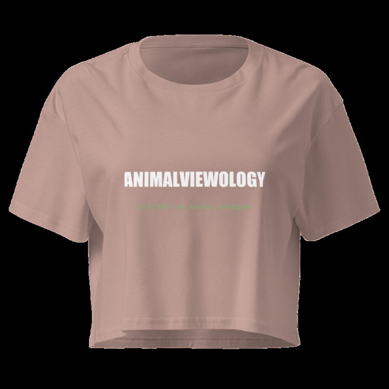 AnimalViewology Wordmark Crop Top Hazy Pink