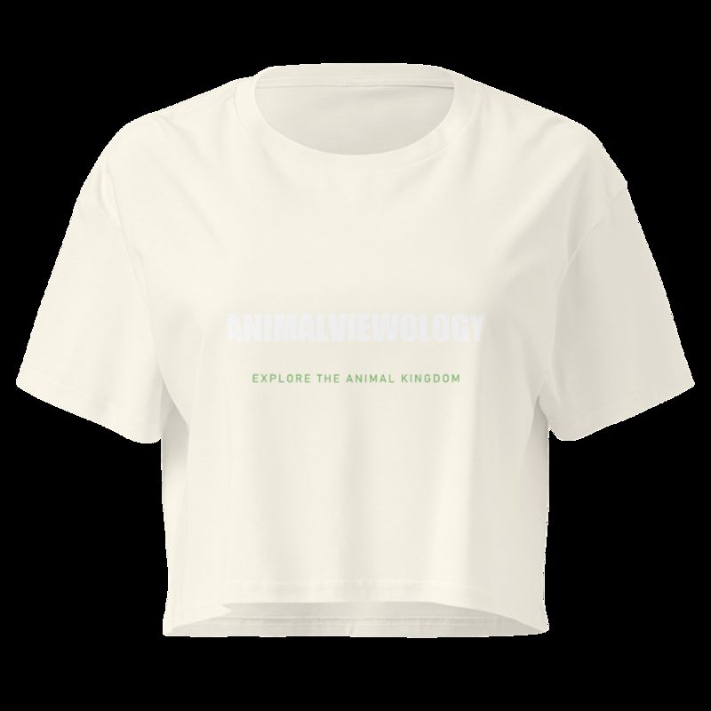 AnimalViewology Wordmark Crop Top Natural