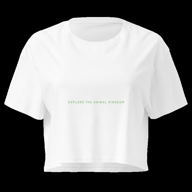 AnimalViewology Wordmark Crop Top White