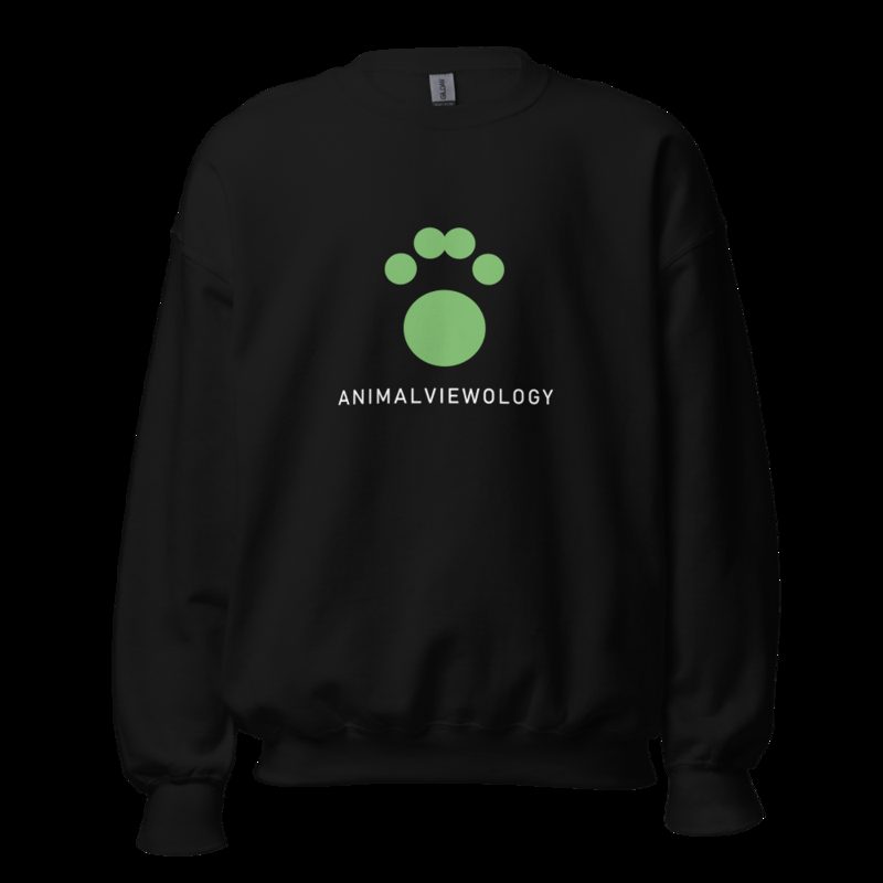 AnimalViewology Paw Sweatshirt Black