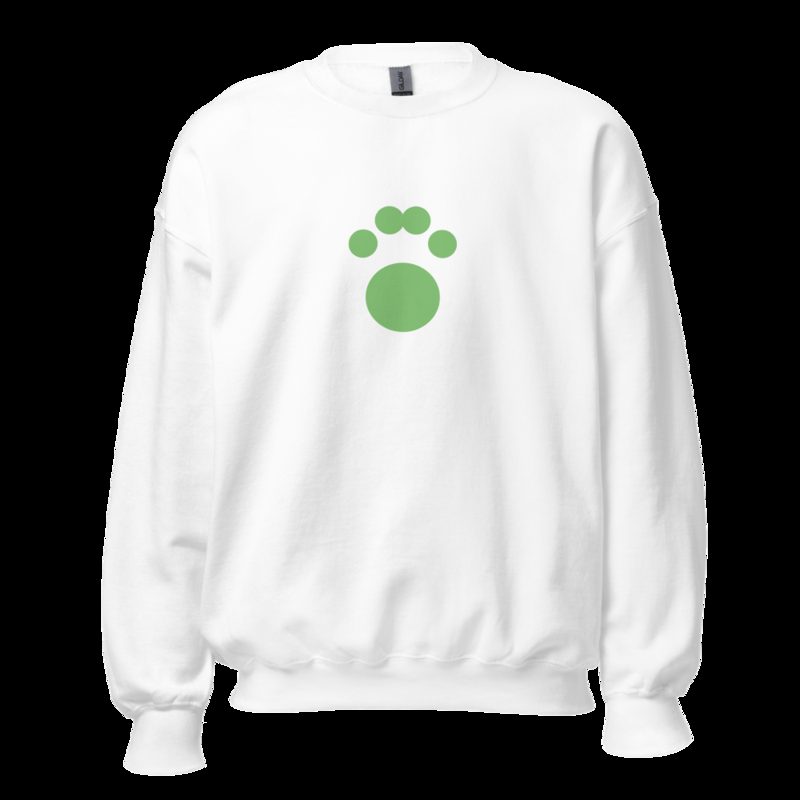 AnimalViewology Paw Sweatshirt White