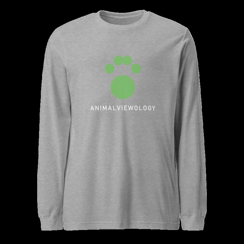 AnimalViewology Paw Long Sleeve Tee Athletic Heather