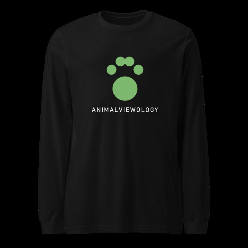 AnimalViewology Paw Long Sleeve Tee Black