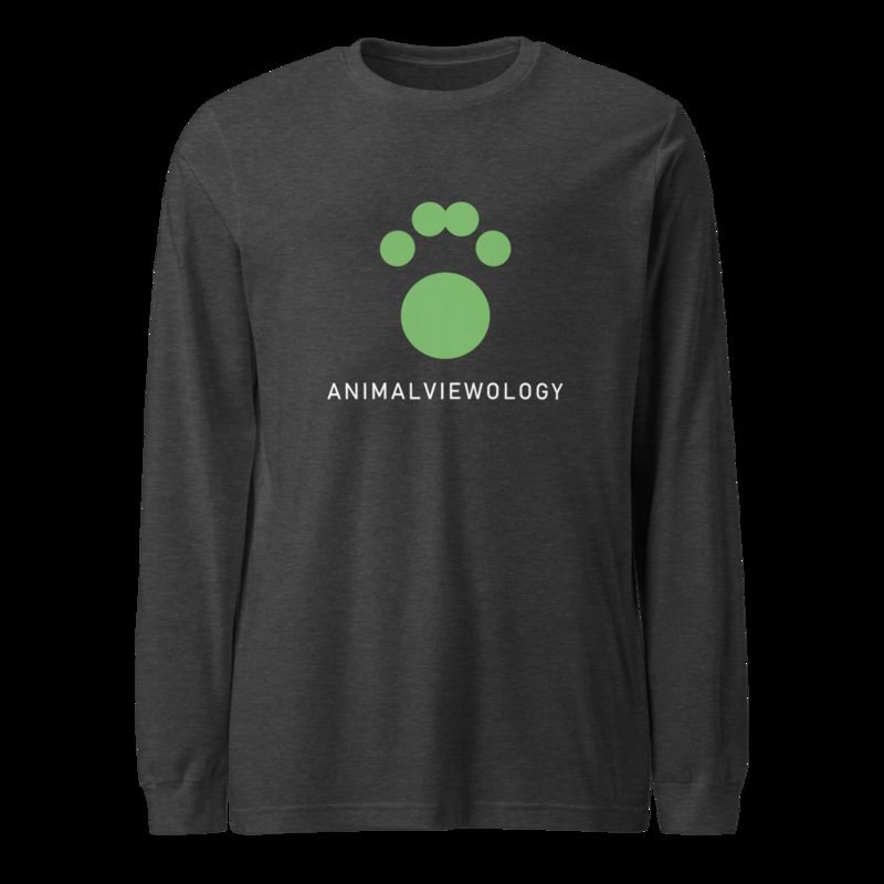 AnimalViewology Paw Long Sleeve Tee Dark Grey Heather