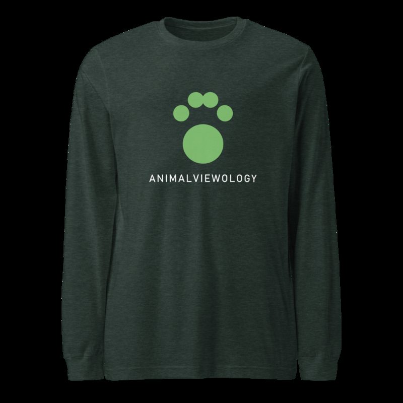 AnimalViewology Paw Long Sleeve Tee Heather Forest