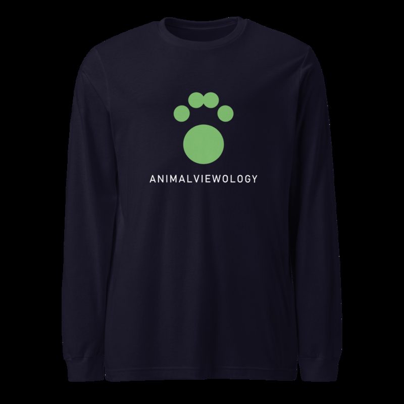 AnimalViewology Paw Long Sleeve Tee Navy