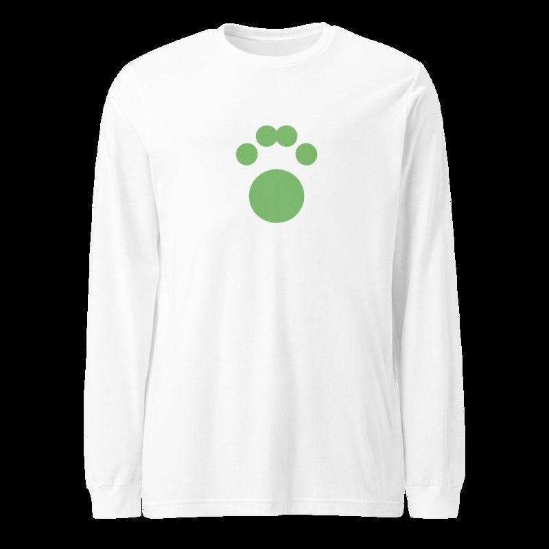 AnimalViewology Paw Long Sleeve Tee White