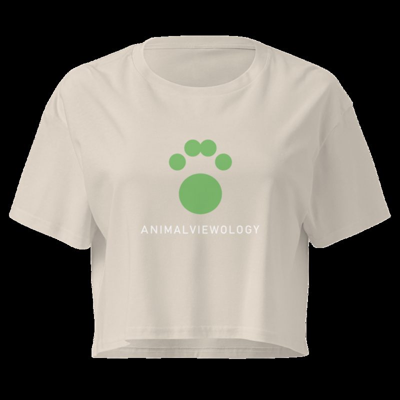 AnimalViewology Paw Crop Top Bone