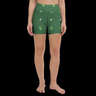 Animal Viewology Paws Yoga Shorts White