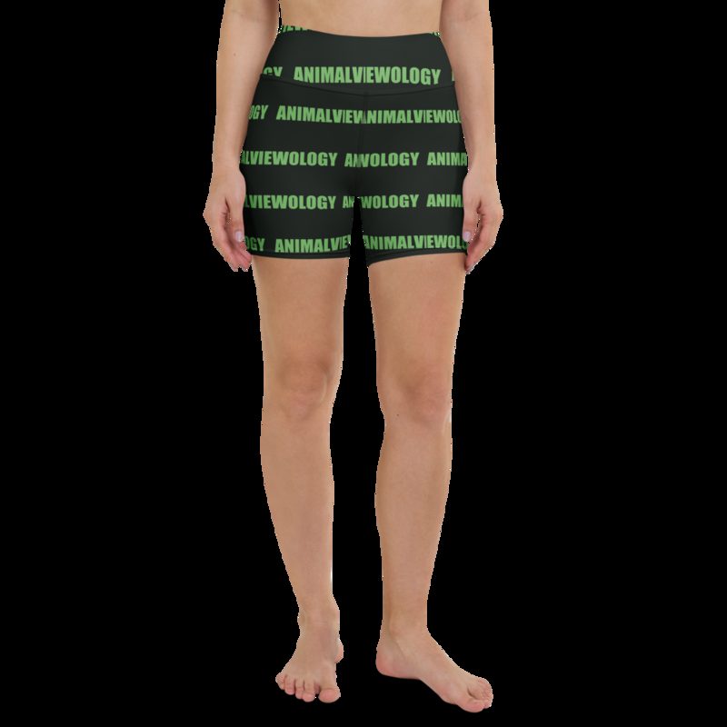 AnimalViewology Wordmark Yoga Shorts White