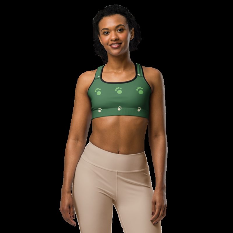 AnimalViewology Paws Sports Bra Black
