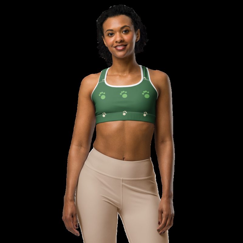 AnimalViewology Paws Sports Bra White