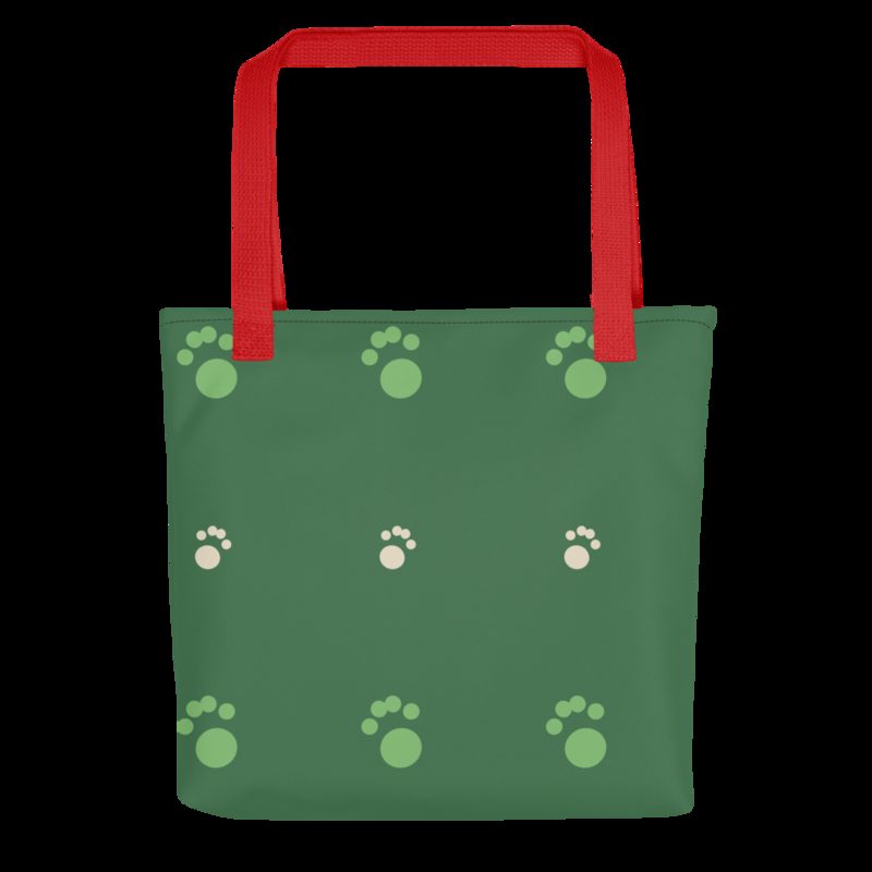 AnimalViewology Paws Tote Bag Red
