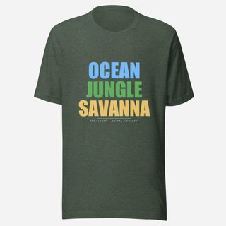 Animal Viewology Three Worlds Tee Heather Forest