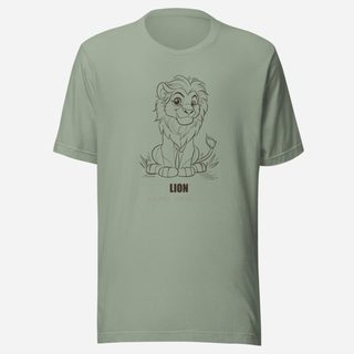 Animal Viewology Lion Sketch Tee Sage