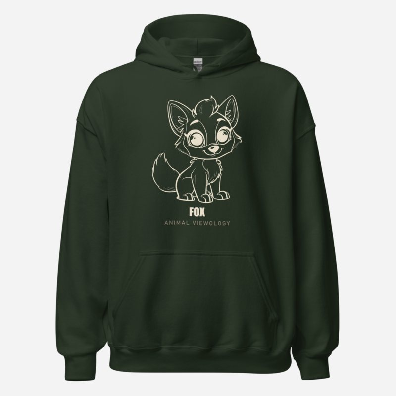 Animal Viewology Fox Sketch Hoodie