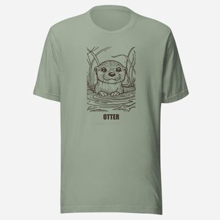 Animal Viewology Otter Sketch Tee Sage