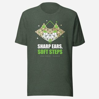 Animal Viewology Sharp Ears, Soft Steps Wild Tee Heather Forest