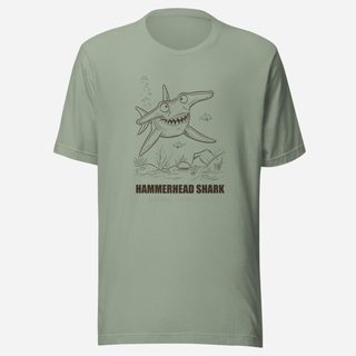 Animal Viewology Hammerhead Shark Sea Life Tee Sage