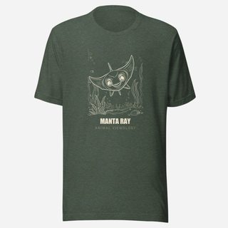 Animal Viewology Manta Ray Sea Life Tee Heather Forest