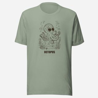 Animal Viewology Octopus Sea Life Tee Sage
