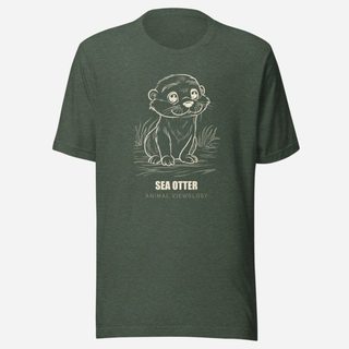 Animal Viewology Sea Otter Sea Life Tee Heather Forest