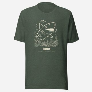 Animal Viewology Shark Sea Life Tee Heather Forest