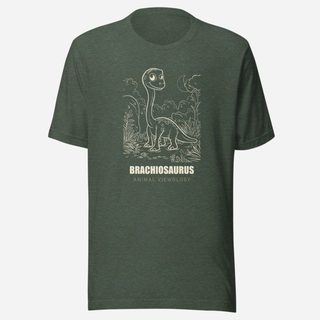Animal Viewology Brachiosaurus Dino Life Tee Heather Forest