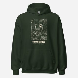 Animal Viewology Carnotaurus Dino Life Hoodie Forest Green