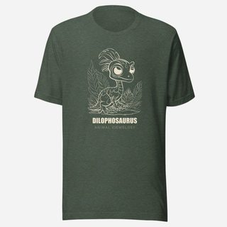 Animal Viewology Dilophosaurus Dino Life Tee Heather Forest