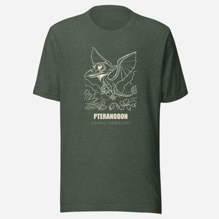 Animal Viewology Pteranodon Dino Life Tee Heather Forest