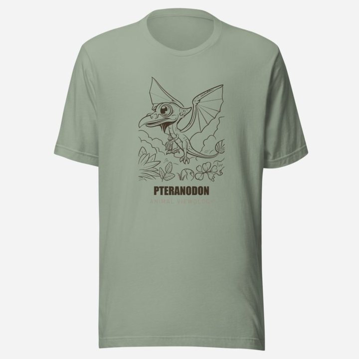 Animal Viewology Pteranodon Dino Life Tee in Sage