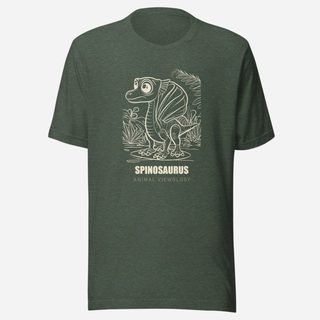 Animal Viewology Spinosaurus Dino Life Tee Heather Forest