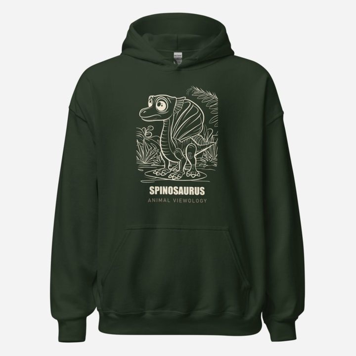 Animal Viewology Spinosaurus Dino Life Hoodie in Forest Green